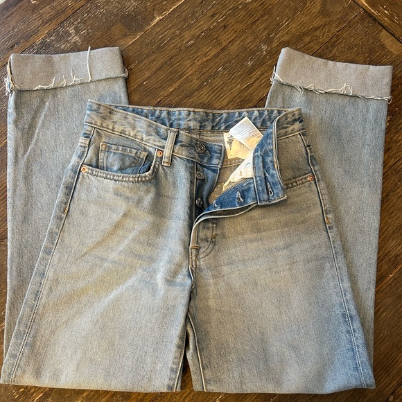 H&M & Denim Jeans Original Straight Fit High Waist Size 26 in GUC - Picture 9 of 11